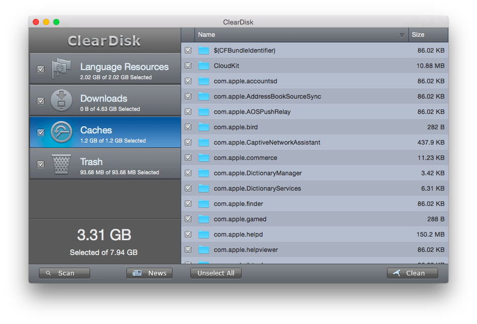 how to clear cache memory on mac