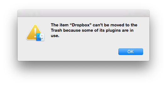 uninstall dropbox on mac