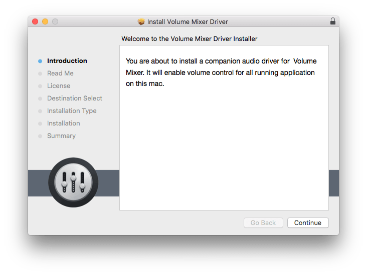 Volume Mixer Driver installer