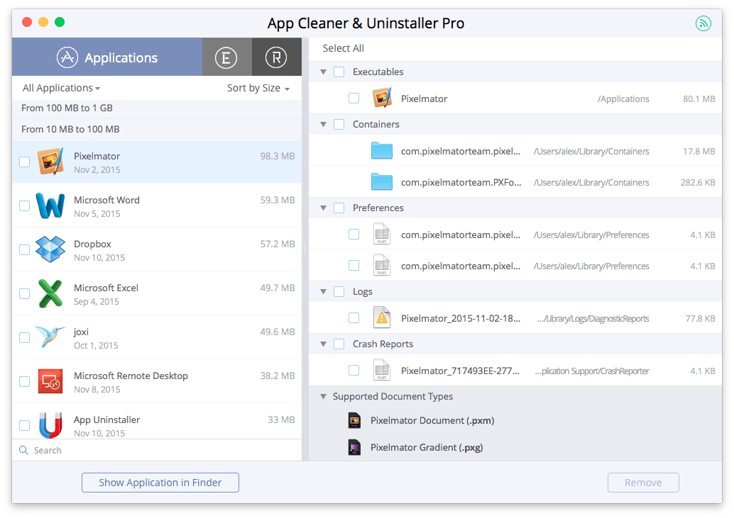 Top 5 Apps with the Largest Service Files Nektony
