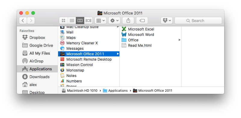 remove ms office from mac