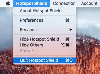 hotspot shield for mac uninstall