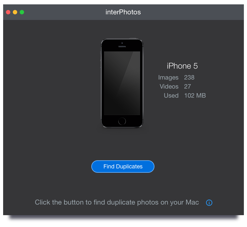 interPhotos Mac scan