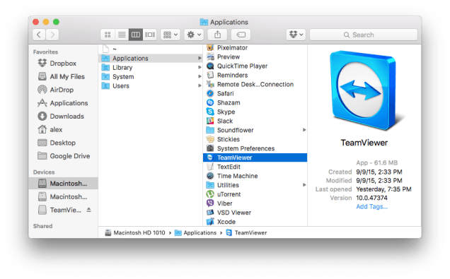 how to uninstall teamviewer files