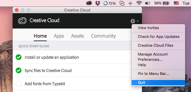 cannot uninstall adobe creative cloud