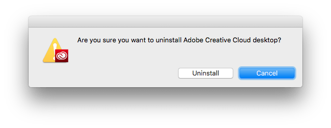 remove adobe creative cloud for one user and not the other user on a mac