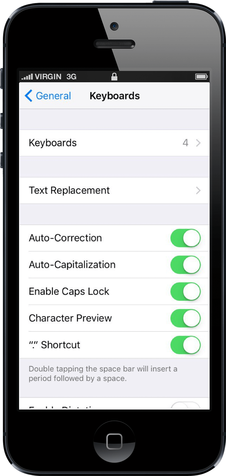 text shortcuts iphone