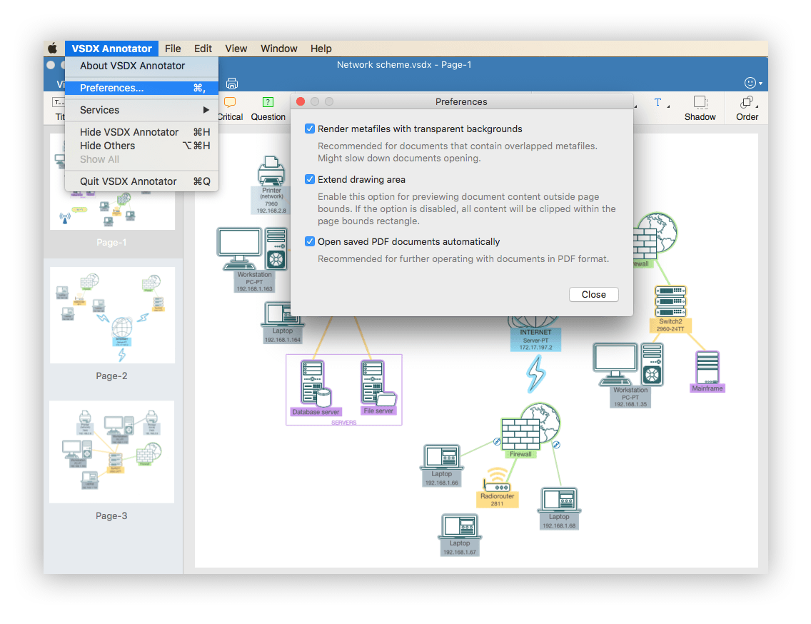 Vsdx annotator page boundaries