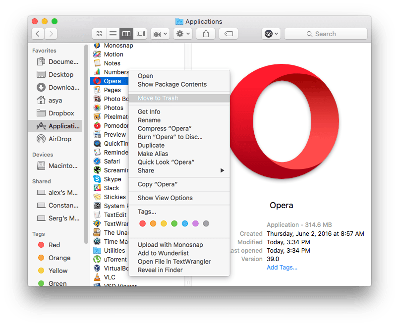 opera browser mac version for 10.9.5