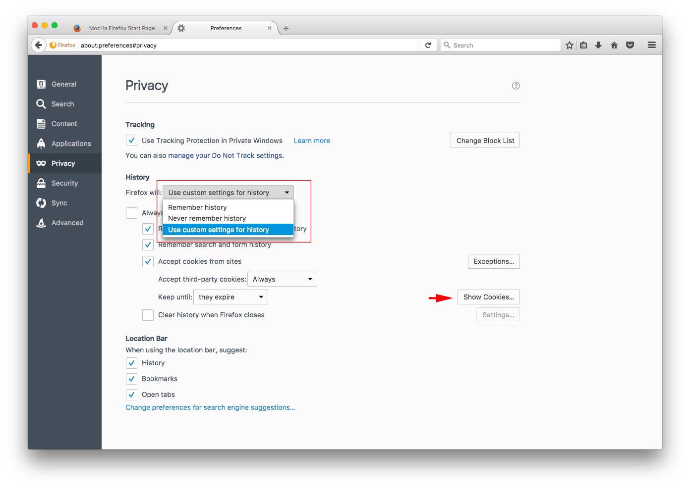 delete cache for one site firefox mac