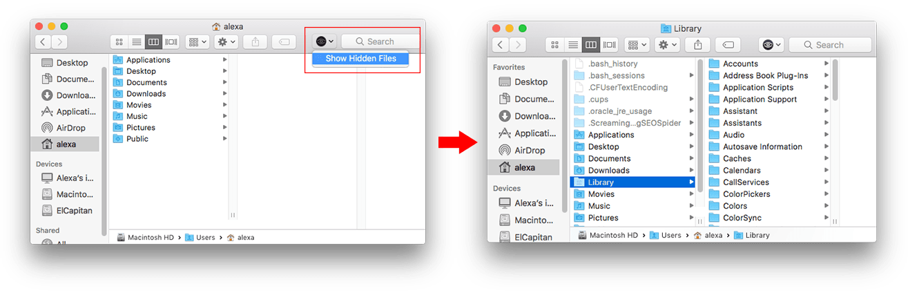 how to get to user folder on mac