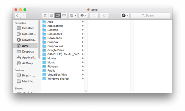 shortcut to show hidden files mac