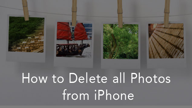 how to delete all photos on iphone