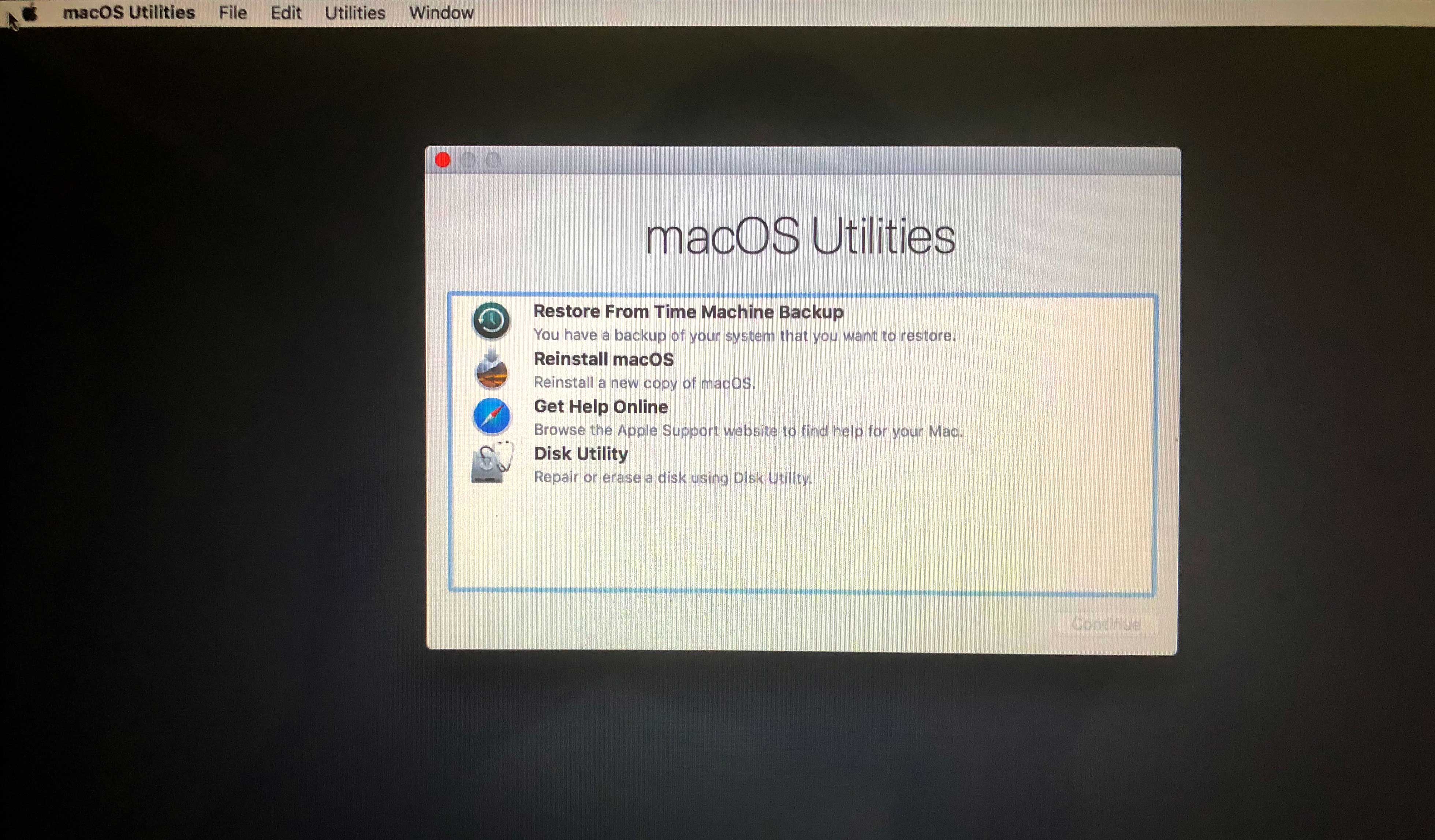 Mac os sierra recovery mode