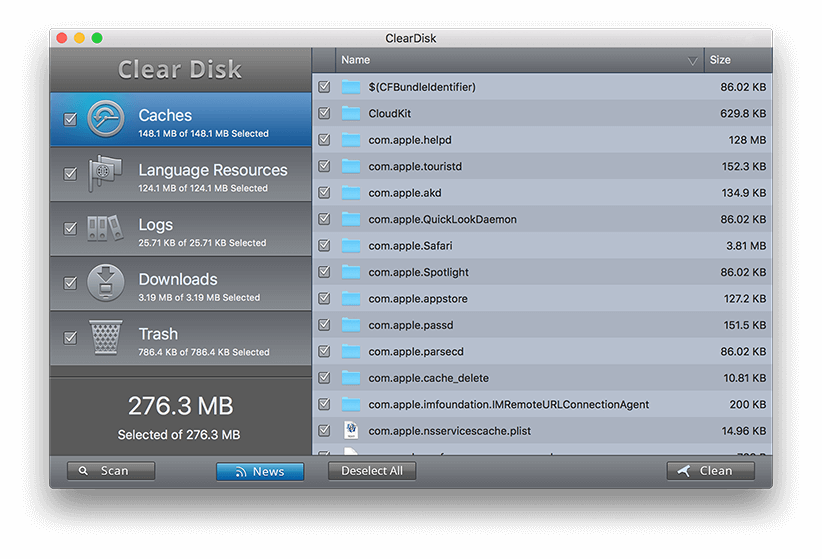 how to clear space on mac startup disk