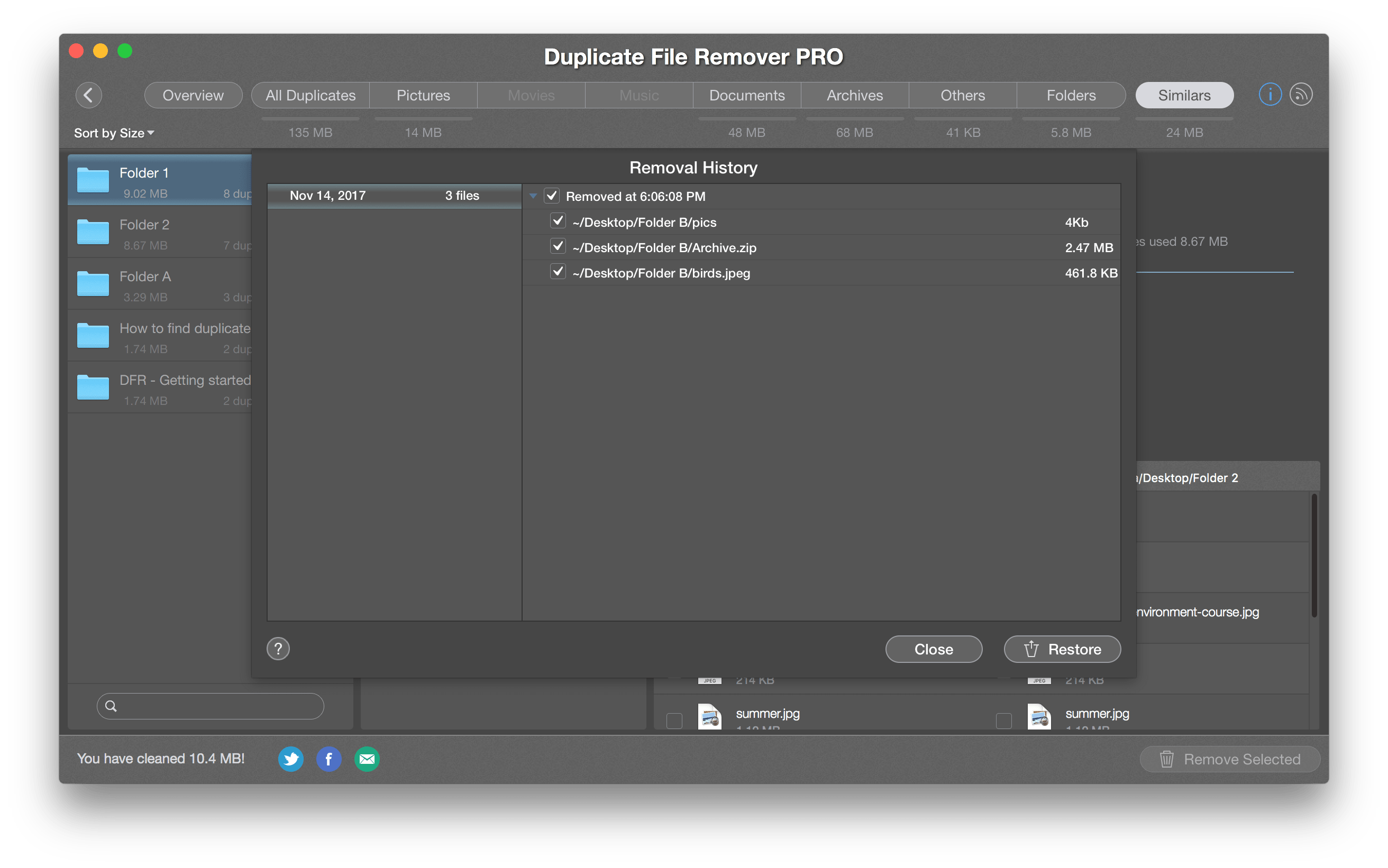 duplicate file cleaner mac free