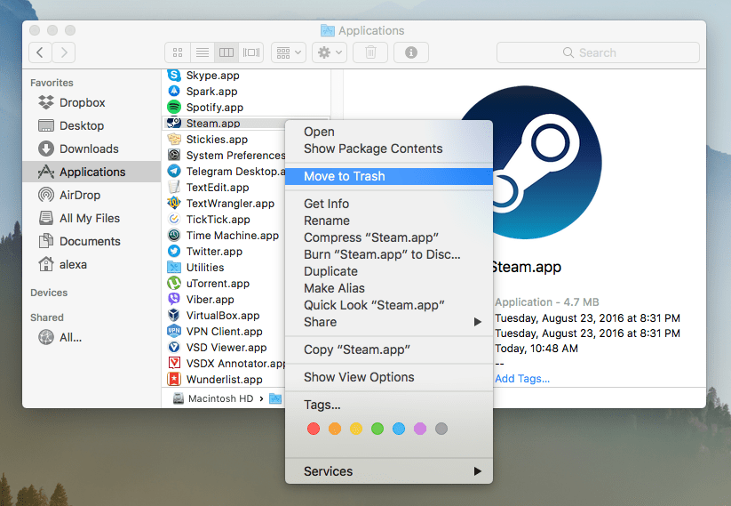 how to get to steam library folder on mac