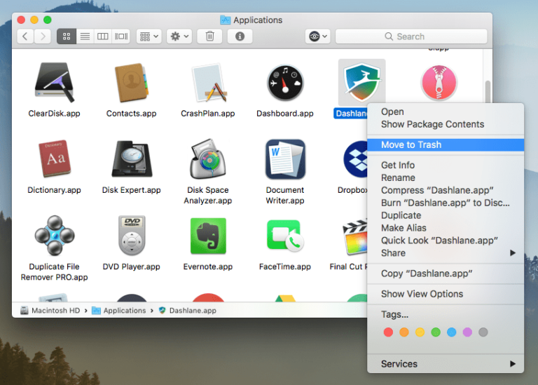 how to uninstall files on mac that will not go to trash