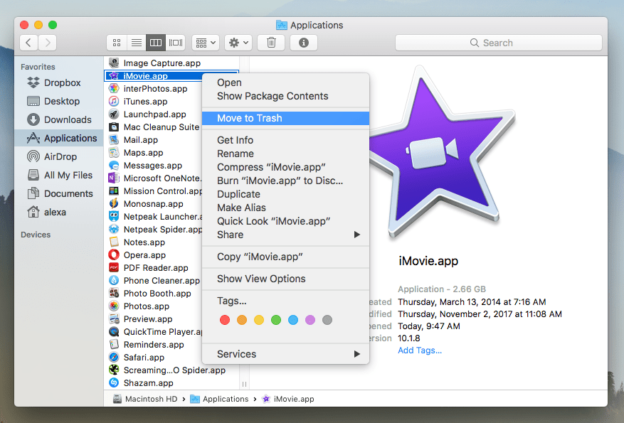 how to save imovie on mac