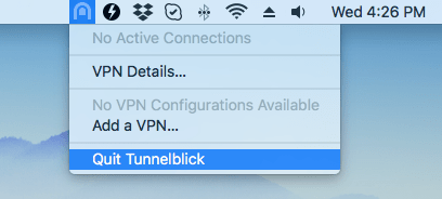 kill tunnelblick mac