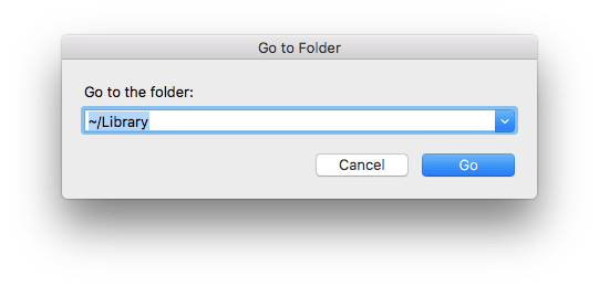 Go to folder search field for Finder