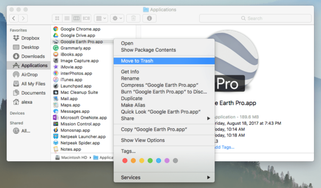 HOW TO UNINSTALL GOOGLE EARTH PRO ON MAC visual data 6