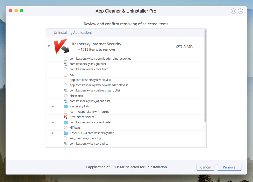 kaspersky uninstall tool for mac