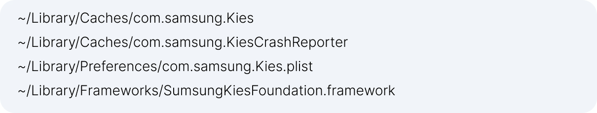 Kies support files