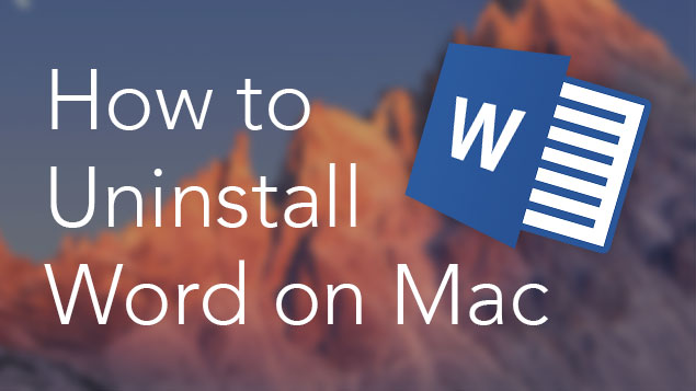 how do you uninstall word on a mac