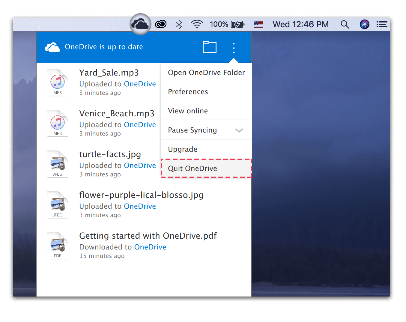 microsoft onedrive turn off