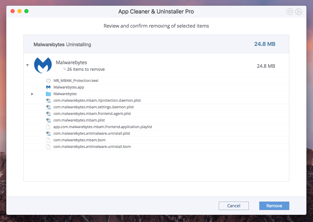 remove malwarebytes from mac