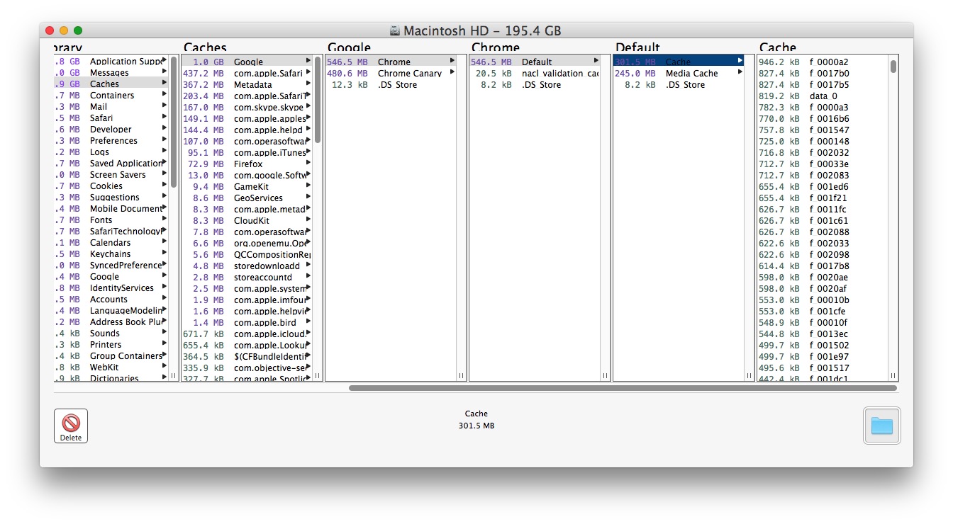 how to free disk space on mac os x