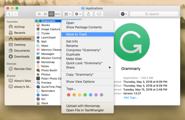 grammarly does not support mail for gmail app for mac