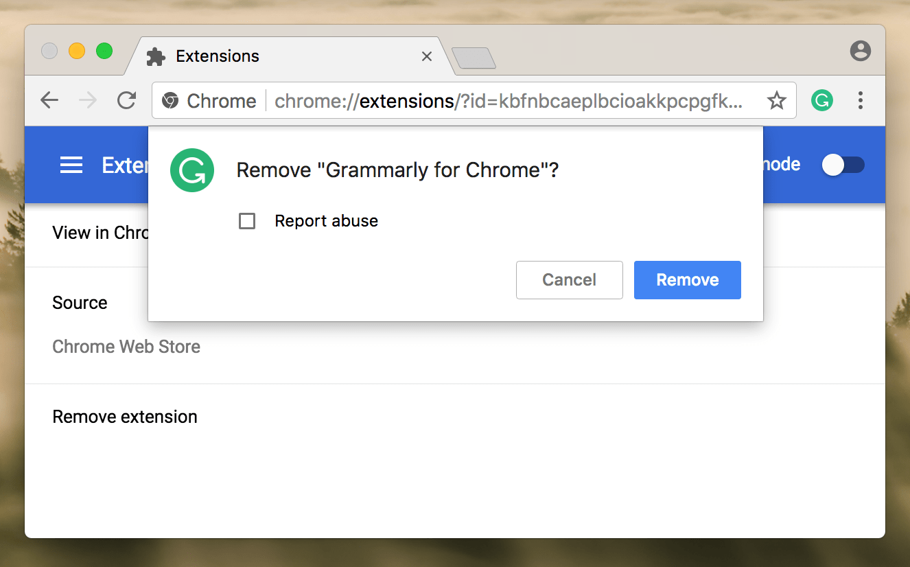 remove grammarly from outlook