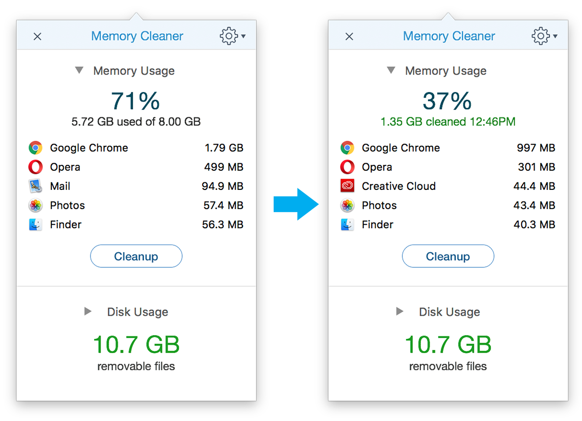 how to clean up mac memory