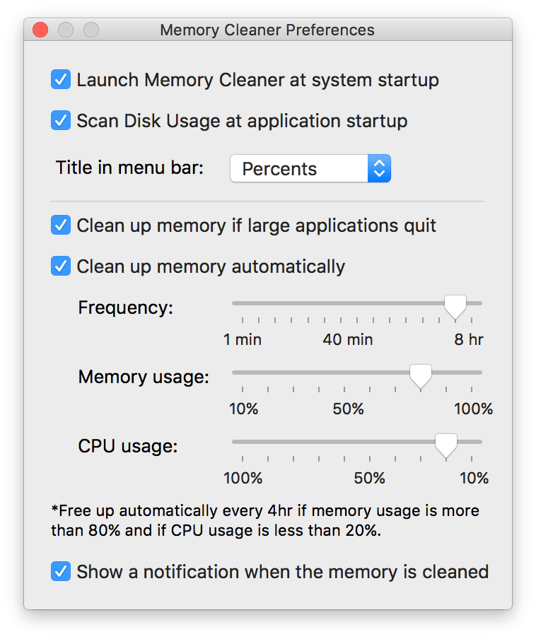best free memory cleaner for notification area