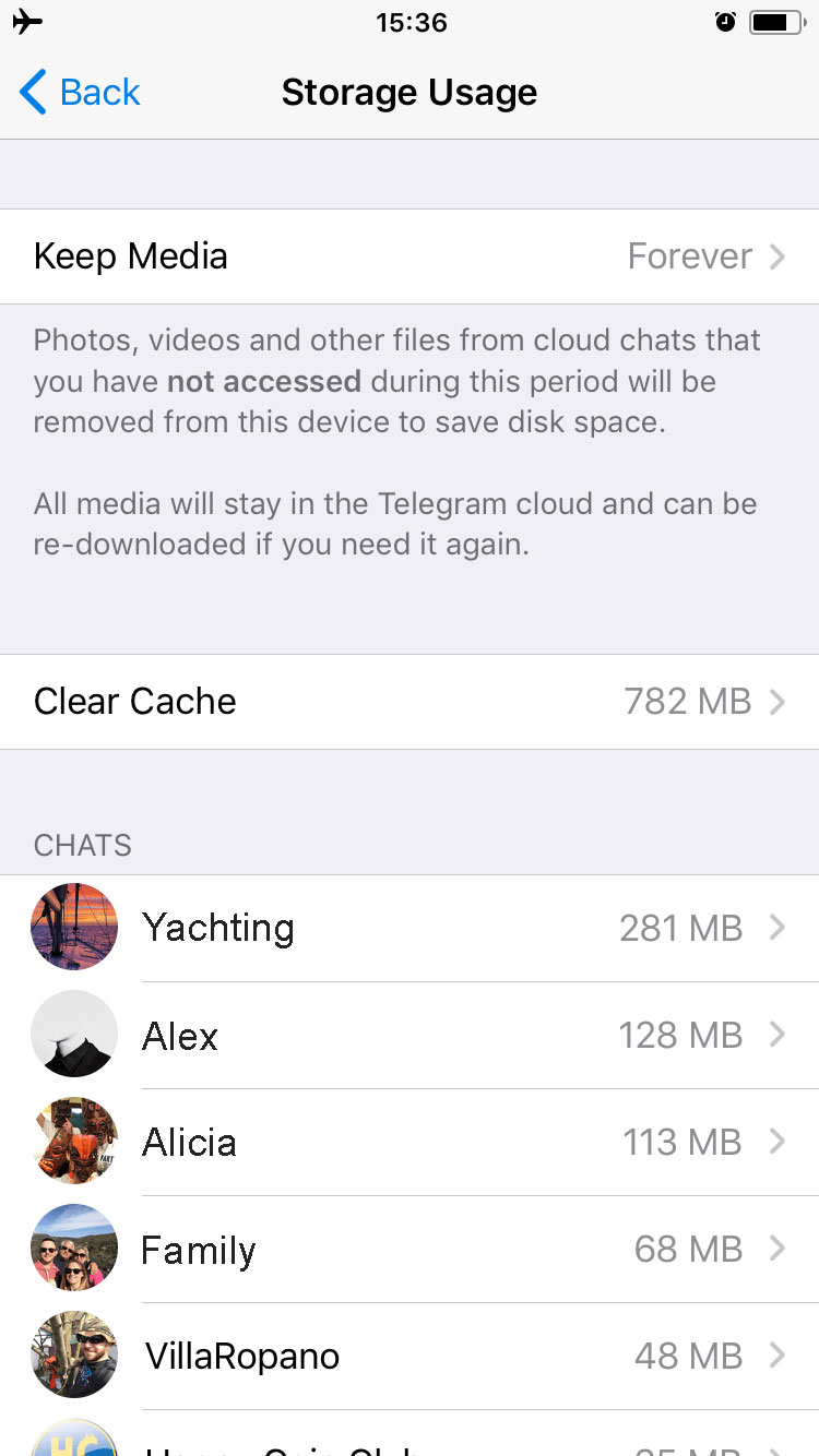 clear cache option on iphone