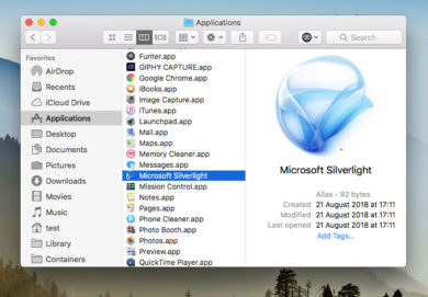 how to uninstall microsoft silverlight on mac