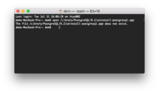 uninstall postgres app mac