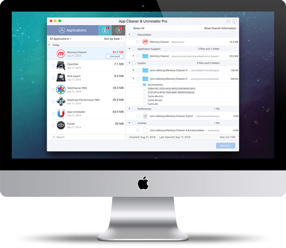 App Cleaner on iMac