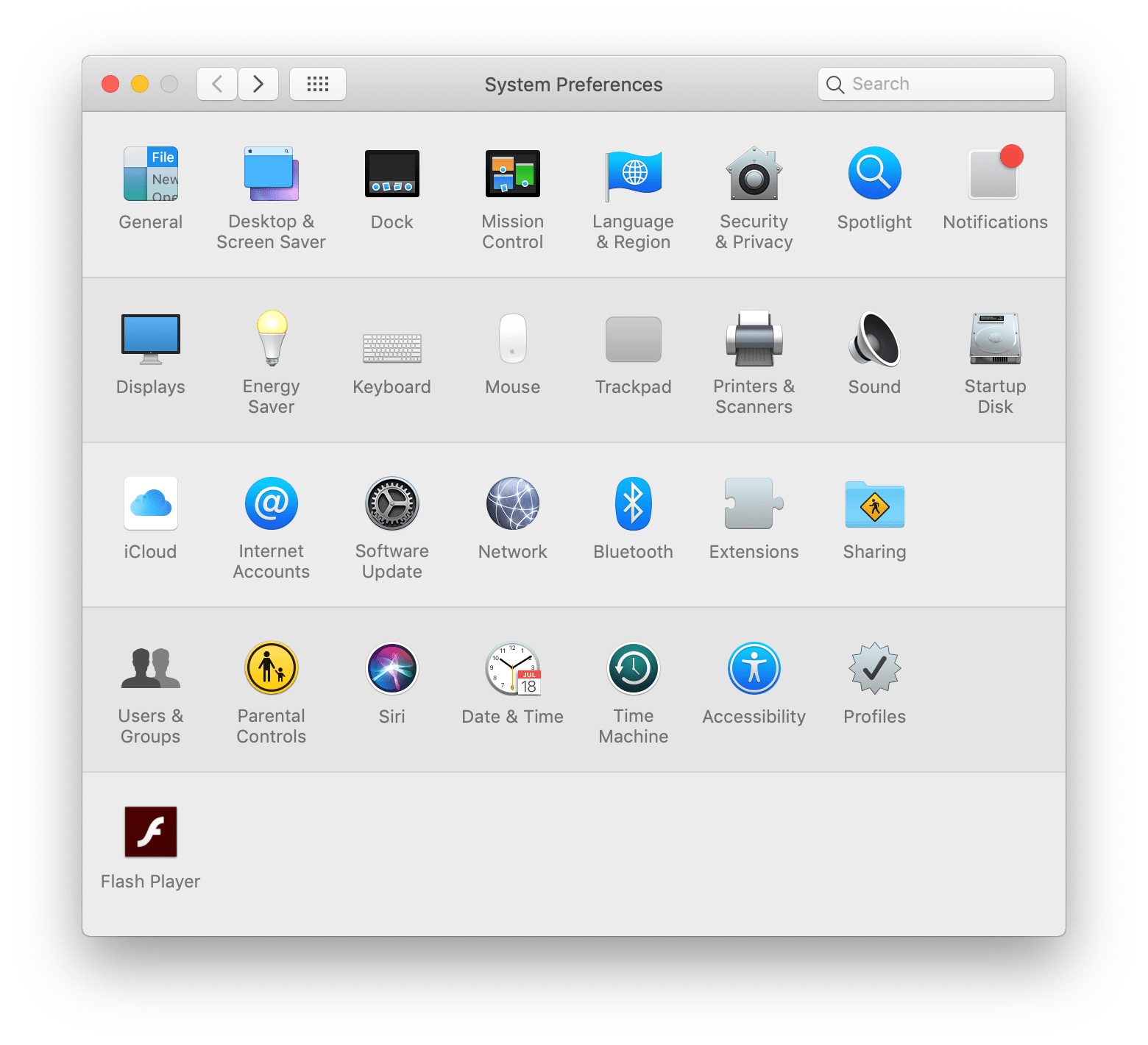 system preferences on mac