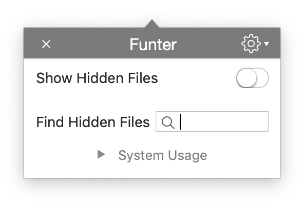 How to show hidden files with Funter