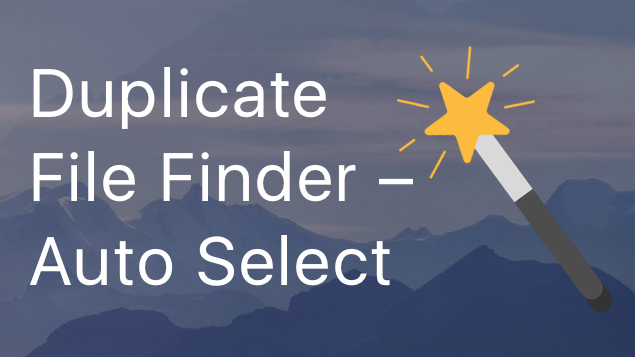 How to set Auto Select rules in Duplicate File Finder
