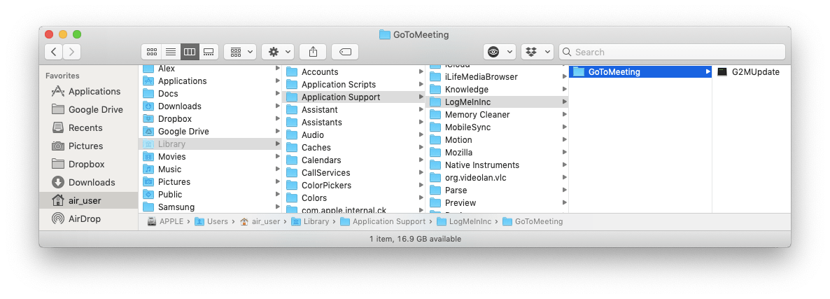 Mac Library Application Support Special Folder