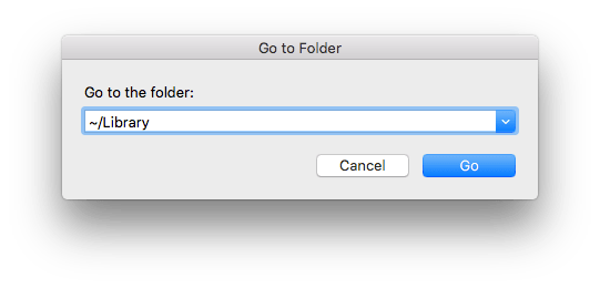 Go to folder search field with Library location