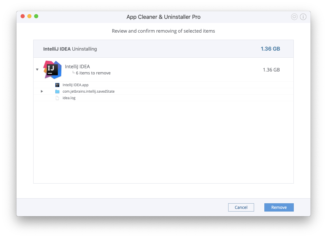 mac os x uninstall intellij idea
