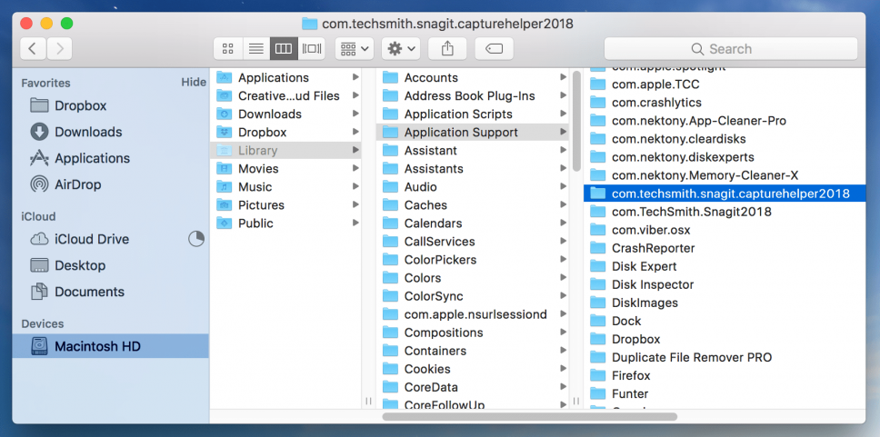 snagit 2018 issues with mojave mac