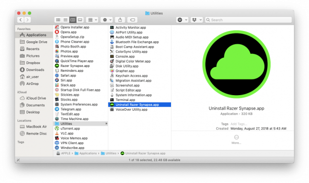 razer synapse for mac os 10.14
