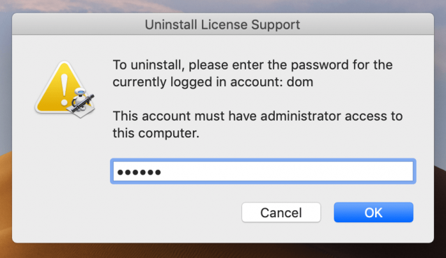 uninstall ilok license manager mac