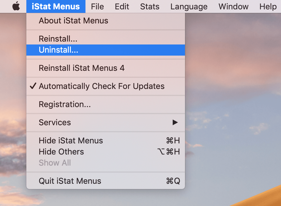 how to remove istat menus from mac